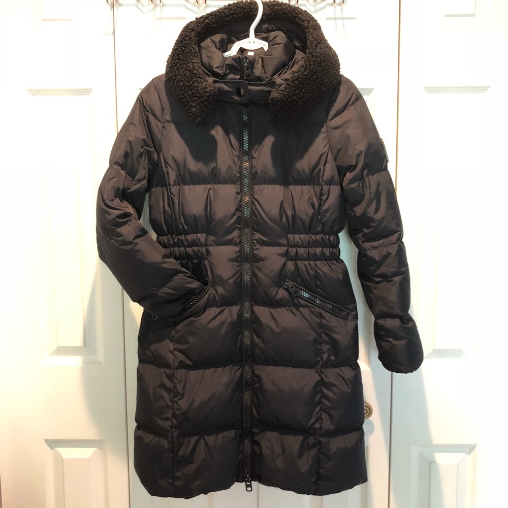 Coach down filled black parka